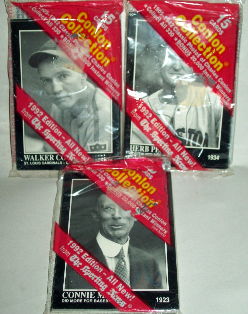 1992 Conlon Collection Sporting News 3 Packs Sealed (1 of 1)