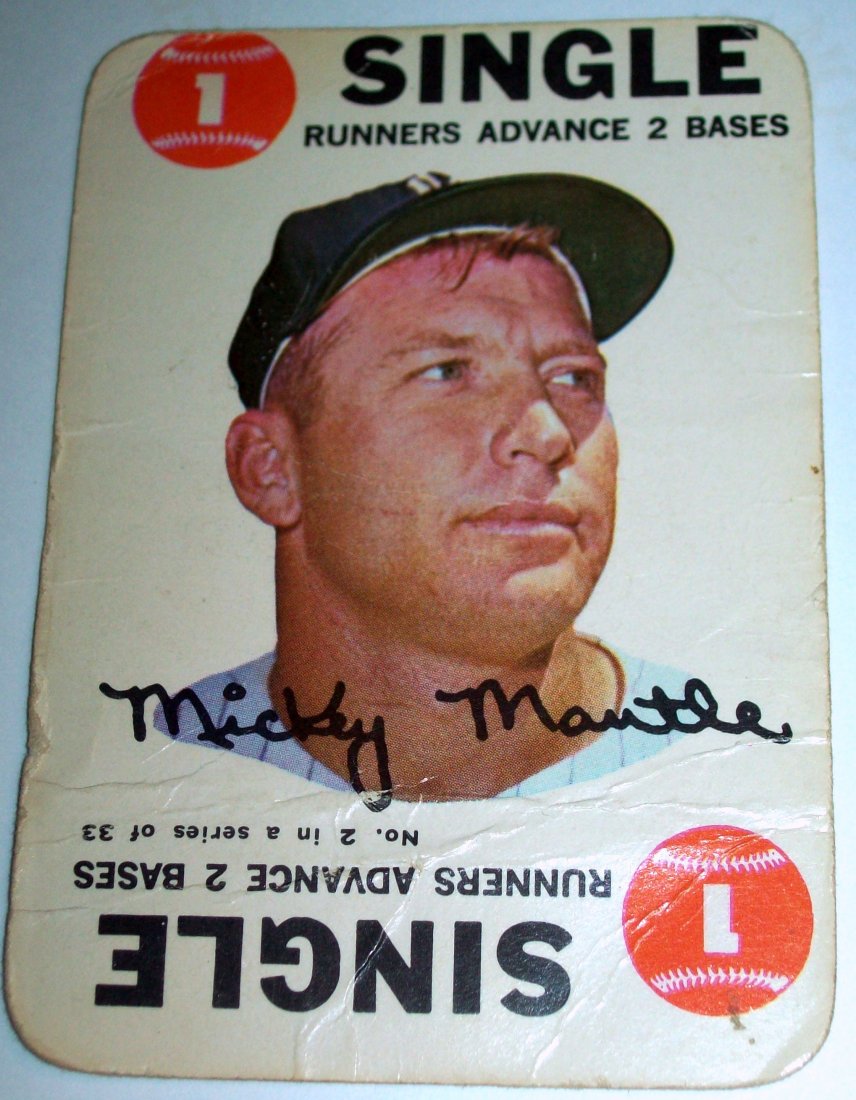 1968 Topps Baseball Game #2 Mickey Mantle SINGLE (1 of 2)