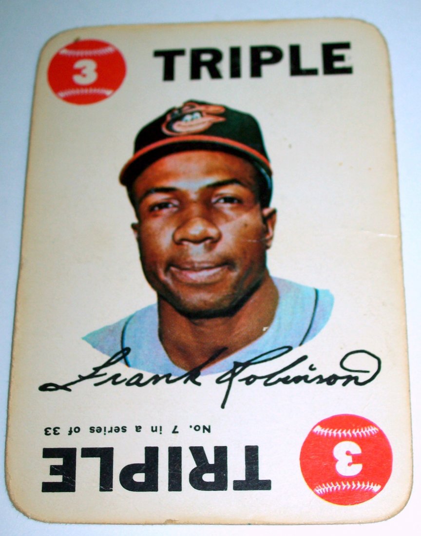 1968 Topps Baseball Game #7 Frank Robinson TRIPLE (1 of 2)