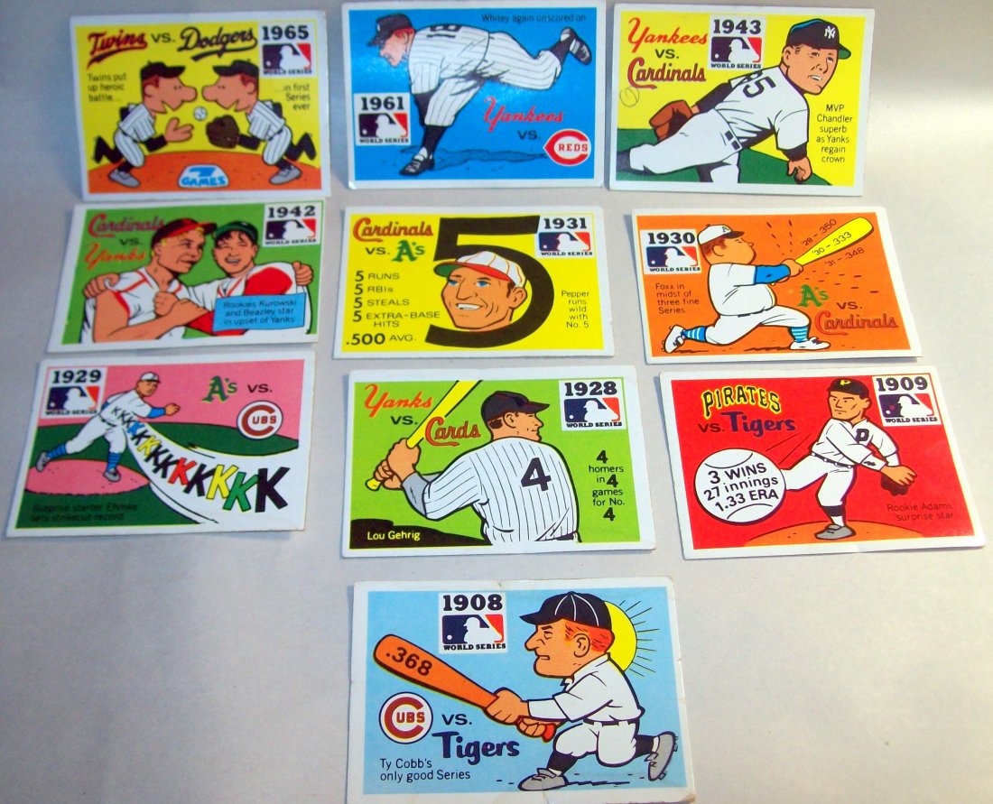 Lot of (10) 1968 Fleer World Series Baseball Cards (1 of 4)