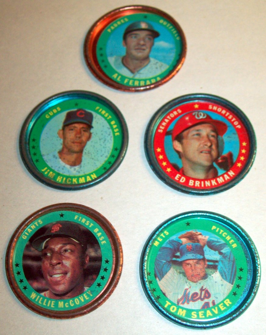 Lot of (5) 1971 Topps Baseball Coins (1 of 1)