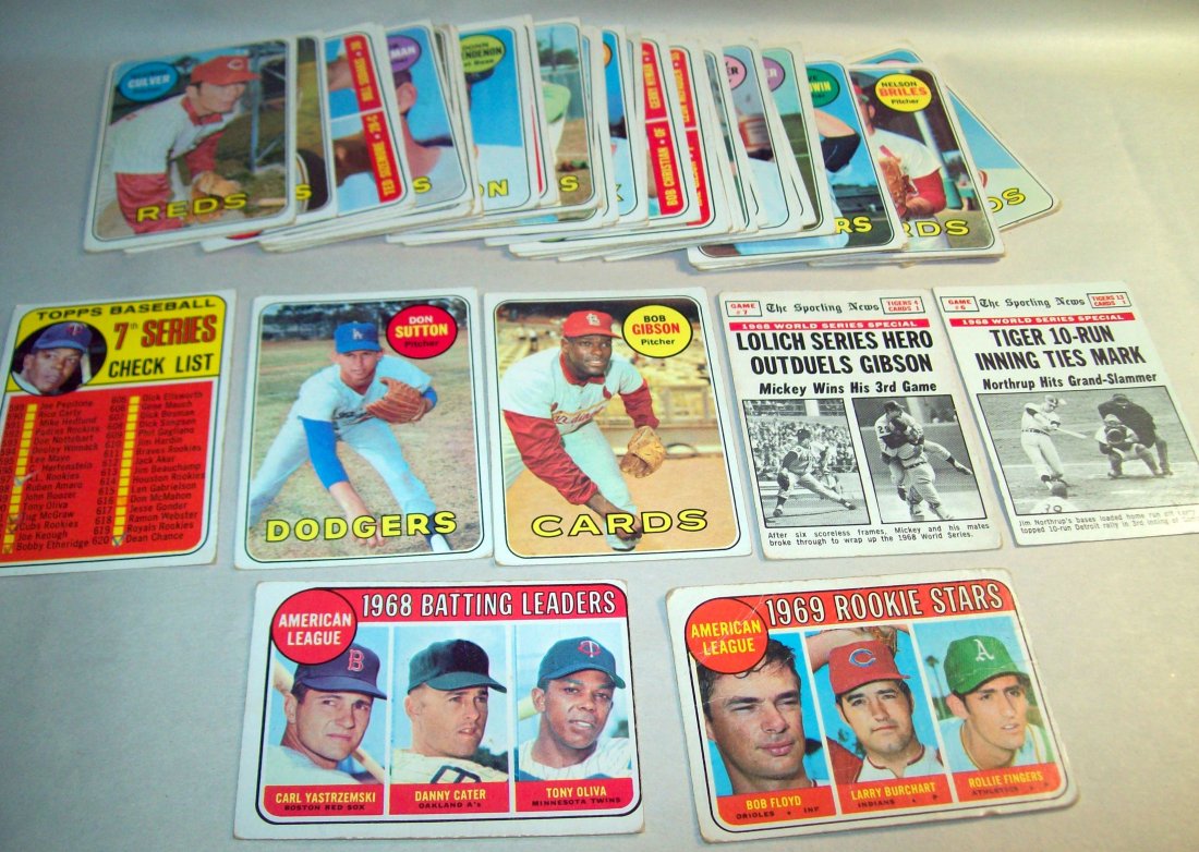Lot of (51) 1969 Topps Baseball Cards (1 of 5)