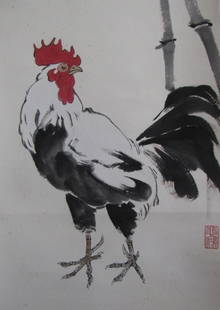 Xu Beihong 徐悲鸿(1895-1953): Xu Beihong(1895-1953), Chinese Painting on rice paper34cm x 135cmProvenance: Property from a Private Toronto Collection徐悲鸿，吉祥图题，悲&