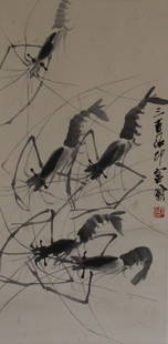 Att. Qi Baishi &#40784;&#30333;&#30707;(1864-1957): Att. Qi Baishi(1864-1957), Chinese Painting33.5cm x 68.5cm