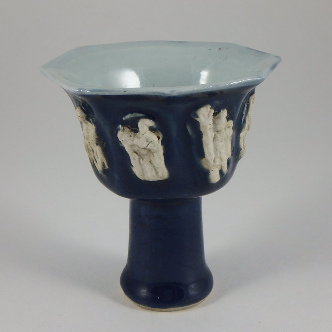 Chinese Ming Dynasty Octagonal Stem Cup (1 of 6)