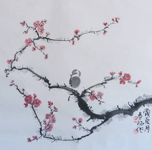 Huo Chun Yang &#38669;&#26149;&#38451;(1946-): Huo Chun Yang(1946-), Chinese Scroll Painting68 x 68 cmProvenance: Property from a Private Toronto Collection&#38669;&#26149;&#38451;&#65292;1969&#24180;&#27605;&#19994;&#20110;&#22825;&#27941;&#32654