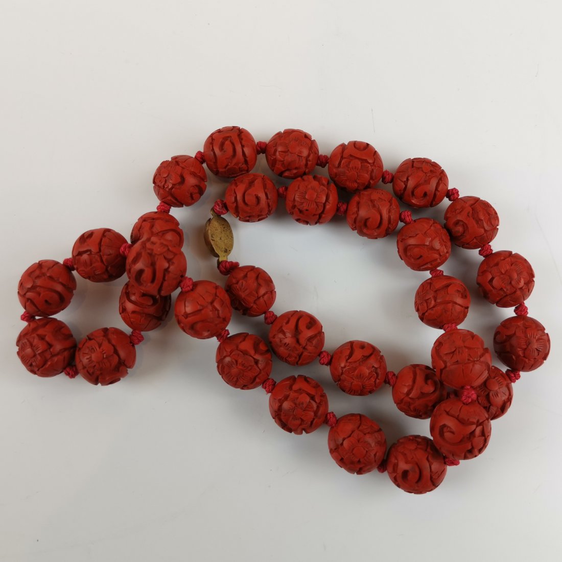 Chinese Cinnabar Necklace (1 of 4)