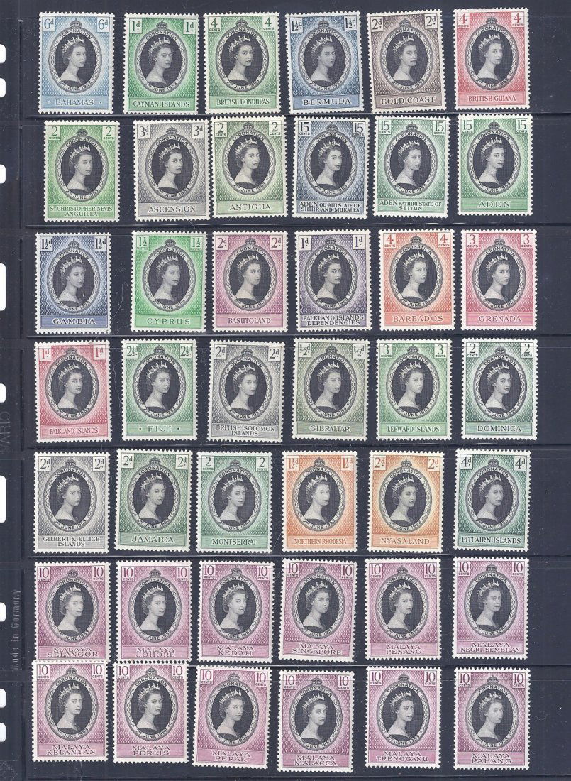 QUEEN ELIZABETH CORONATION STAMPS (1 of 2)