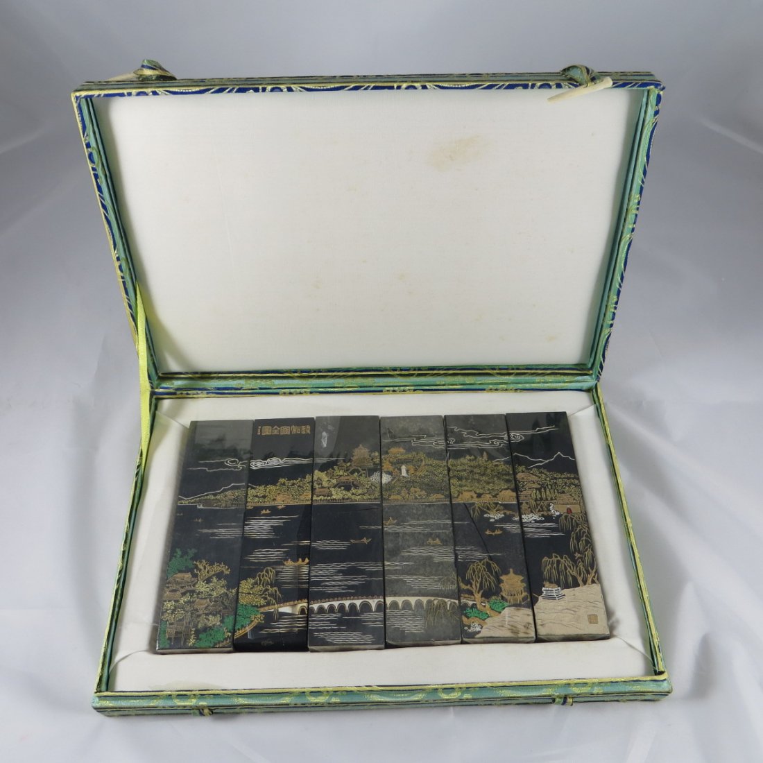 Chinese Gilt Black Ink Stick Set (1 of 6)