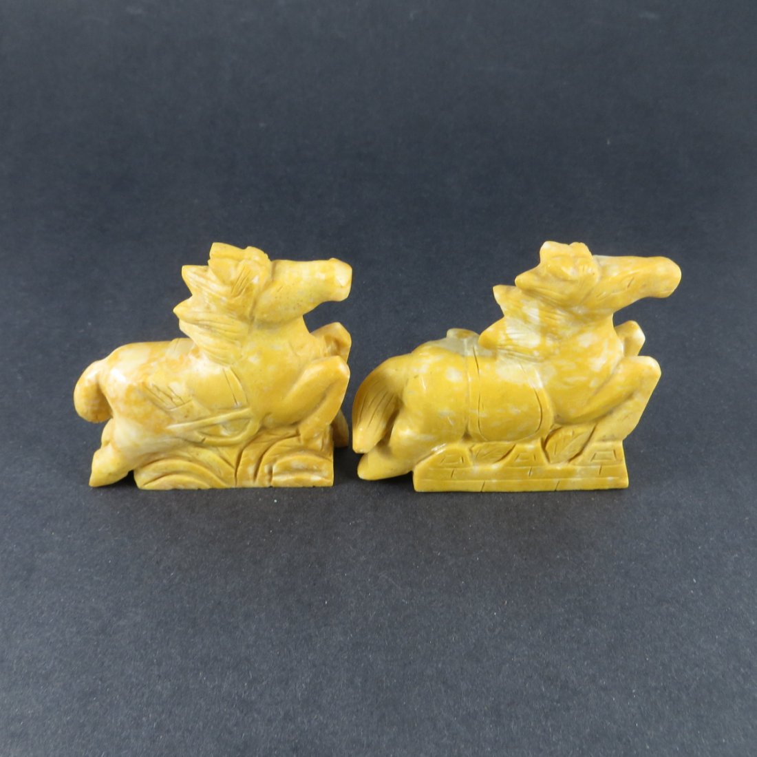 Pair Yellow Jade Horses (1 of 6)