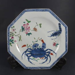 Chinese Famille Rose Porcelain Plate, Qian Long
