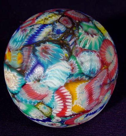 3 Paperweights: 1 Ribbon, 2 Millifiori NR - 7
