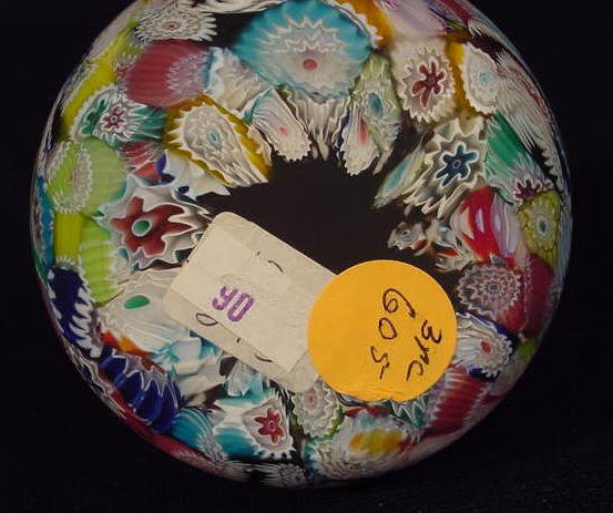 3 Paperweights: 1 Ribbon, 2 Millifiori NR - 9