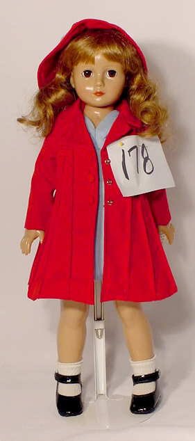 Effanbee American Children Hard Plastic Doll: Effanbee American Children hard plastic doll, all original clothes, sleep eyes, closed mouth, 19" T.