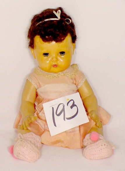 American Character Vinyl Doll "Tiny Tears": American Character vinyl doll, "Tiny Tears", 14 1/2" T.