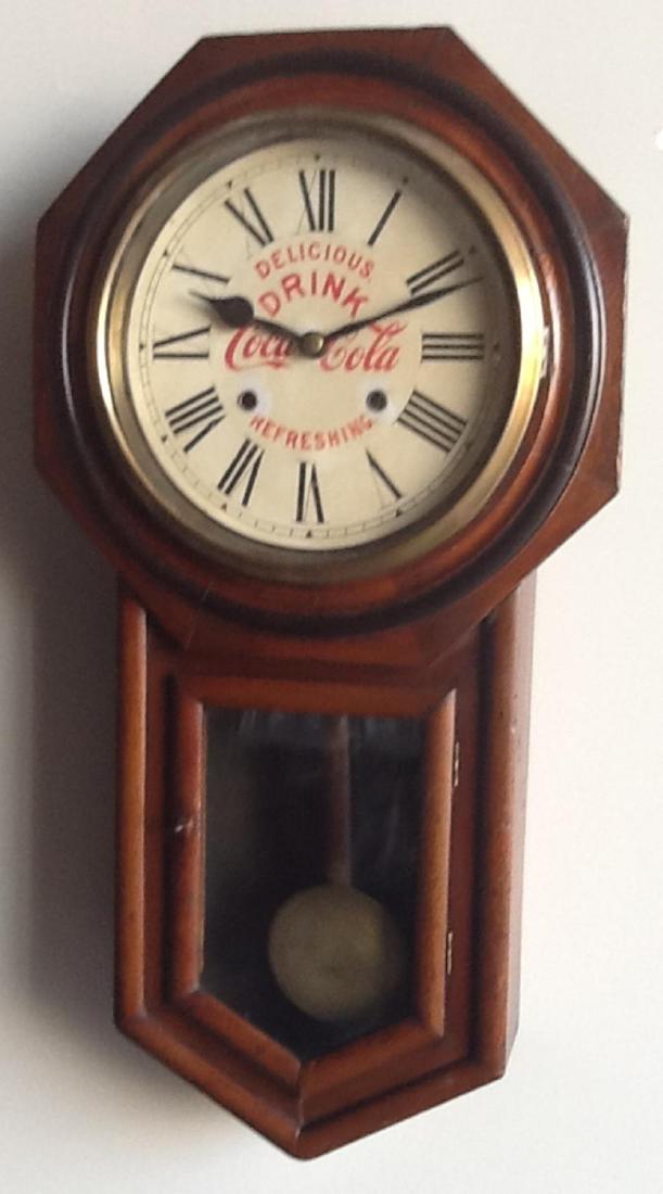 School House Clock with Coca Cola Dial in a Walnut (1 of 1)