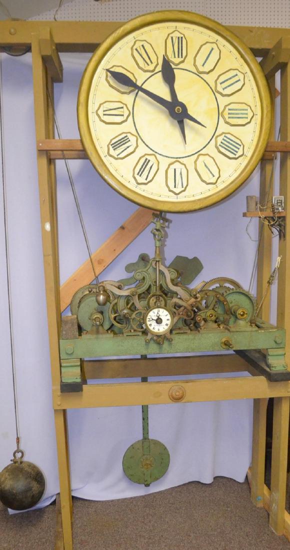 L. D. Odebey Cadet Wood Frame Tower Clock Movement (1 of 5)