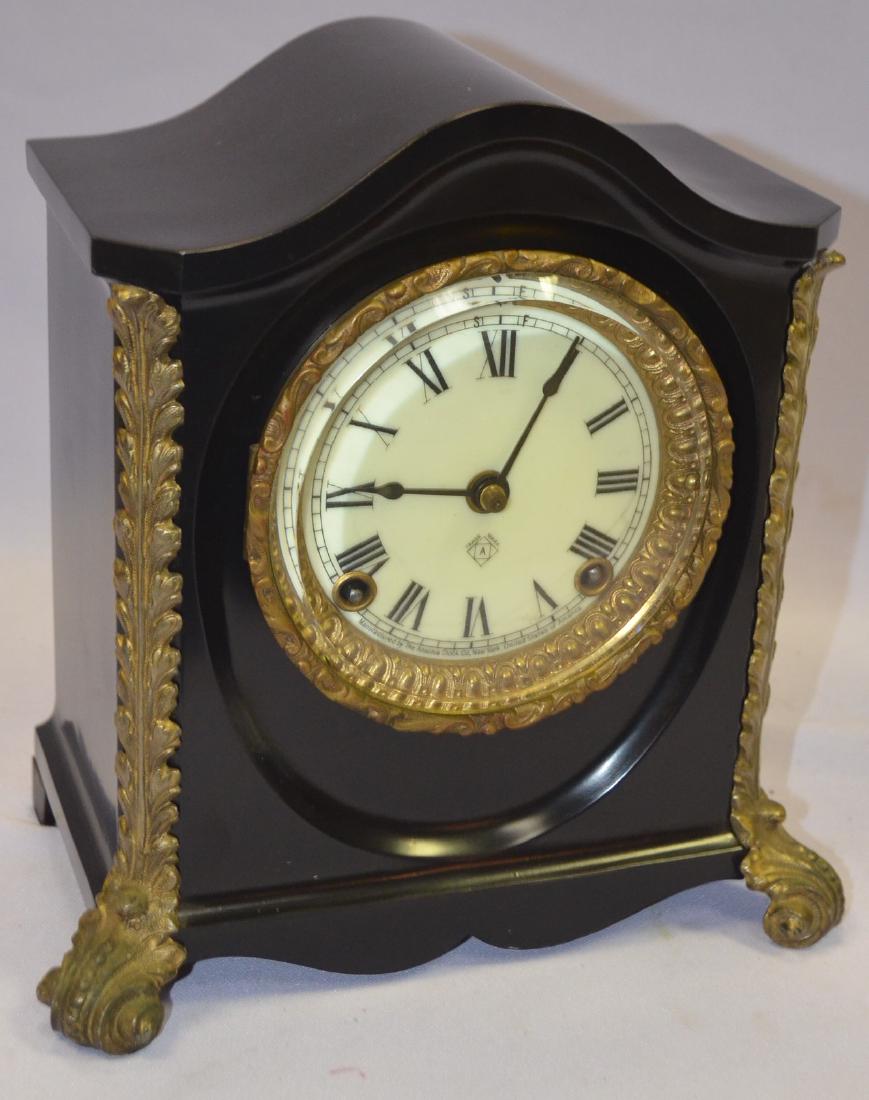 Ansonia Iron Case Mantel Clock: With a signed T&S dial (1 of 4)