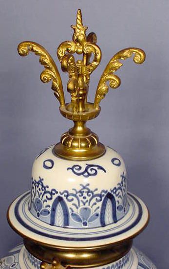 3 Piece Delft Clock Set, L Brocot. NR - 3