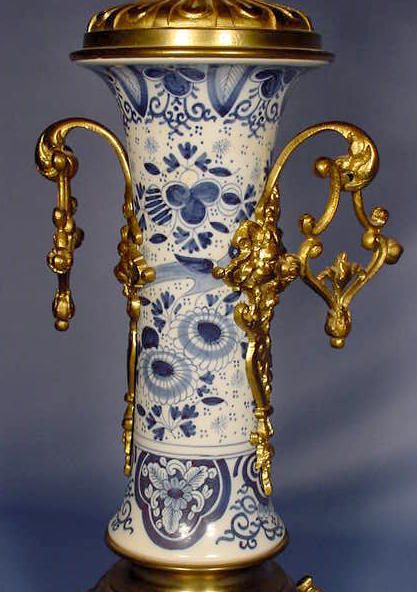 3 Piece Delft Clock Set, L Brocot. NR - 9