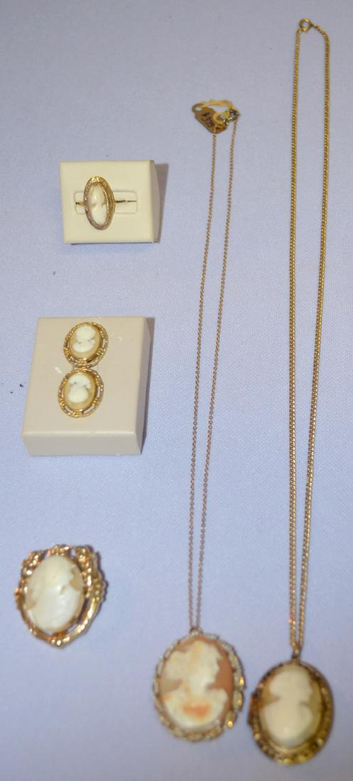 Shell Cameo Jewelry, Necklaces, Brooch, Earrings and (1 of 11)