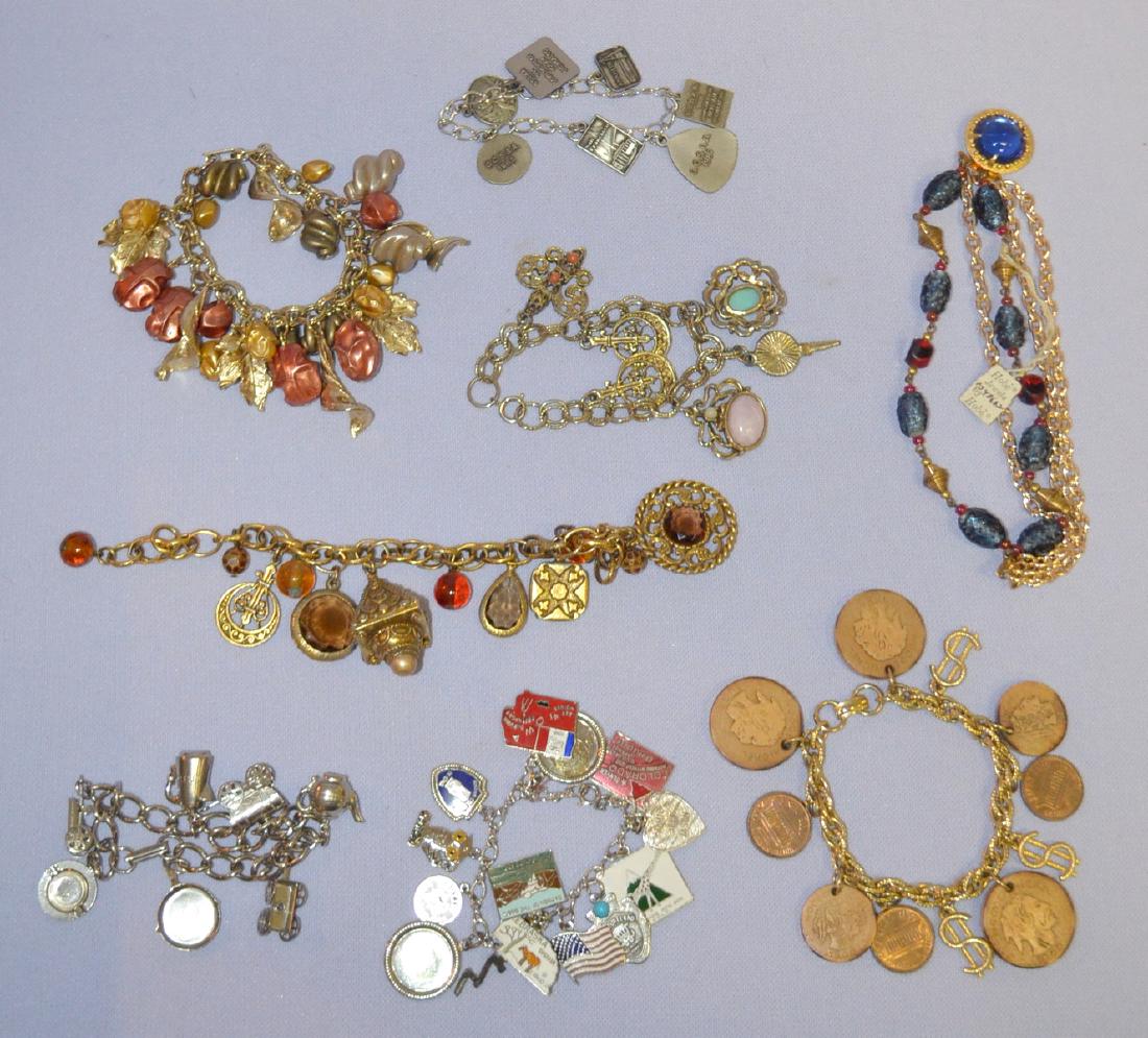 8 Costume Jewelry Bracelets, Beads and Charms: All are (1 of 8)