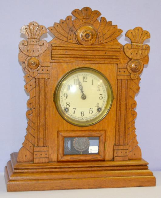 Antique Sessions Oak Cabinet Clock