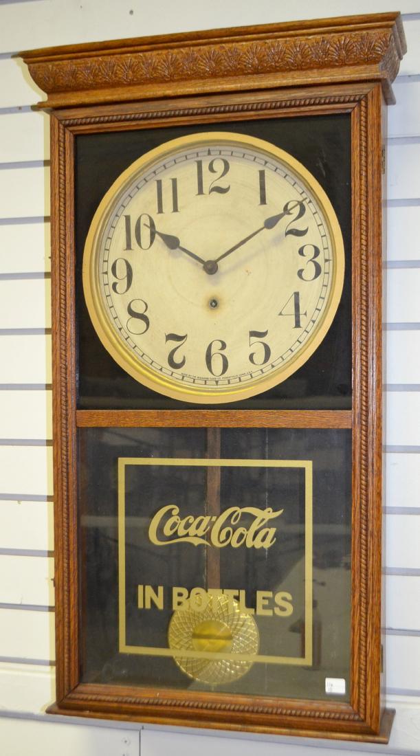 Antique Sessions Coca Cola Oak Store Regulator (1 of 7)