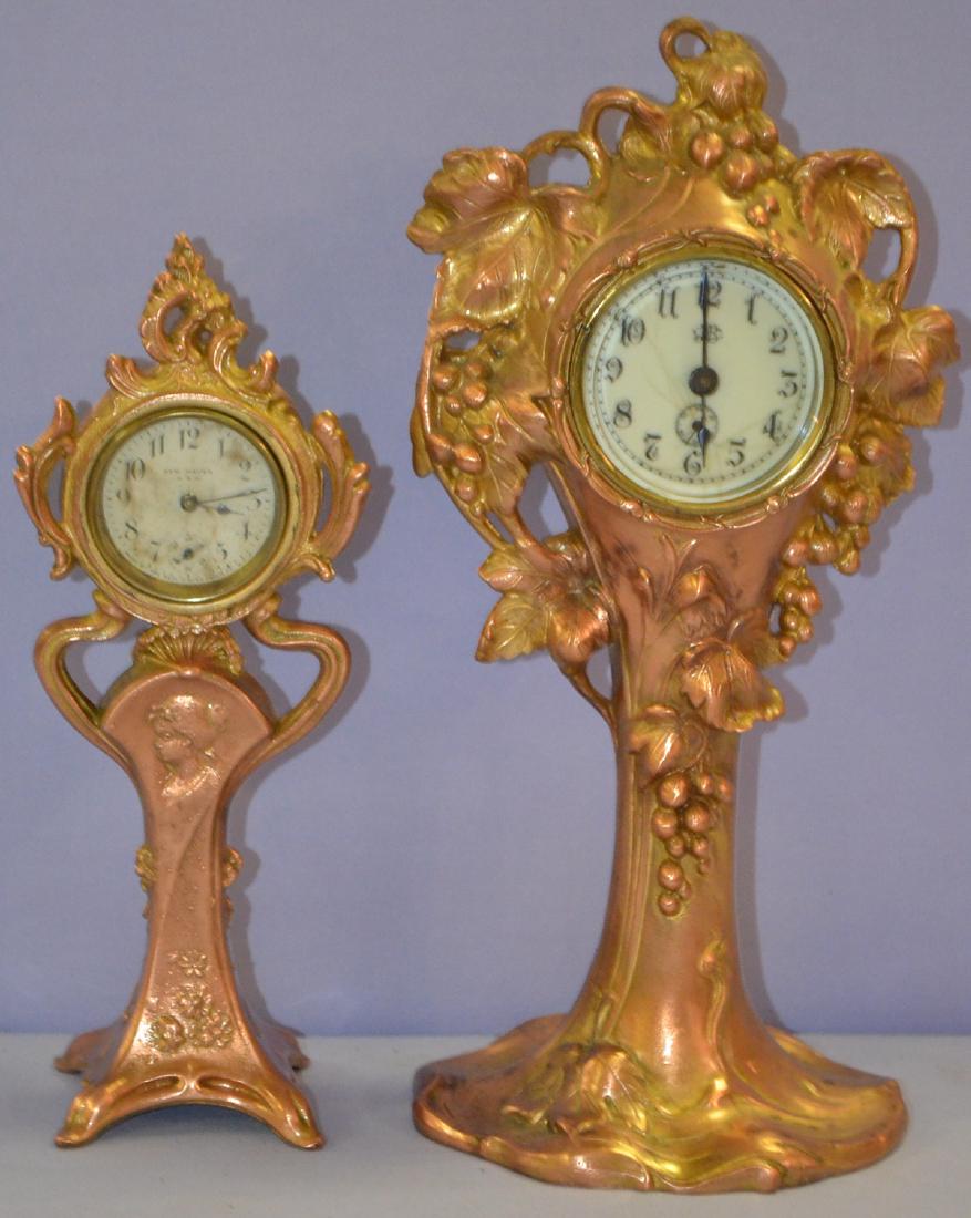 Two Antique Art Nouveau Novelty Clocks (1 of 6)