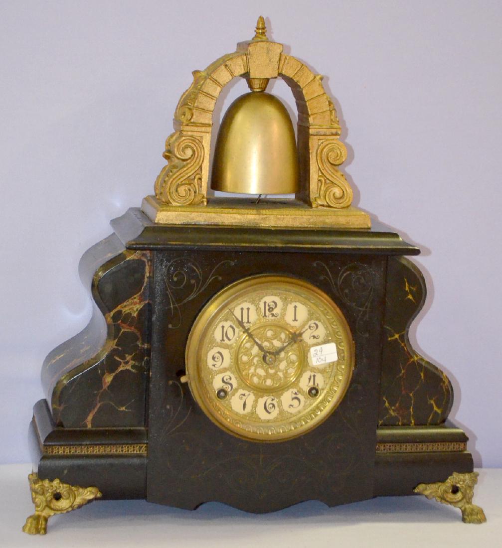 Antique Gilbert "Curfew" Bell Top Mantel Clock