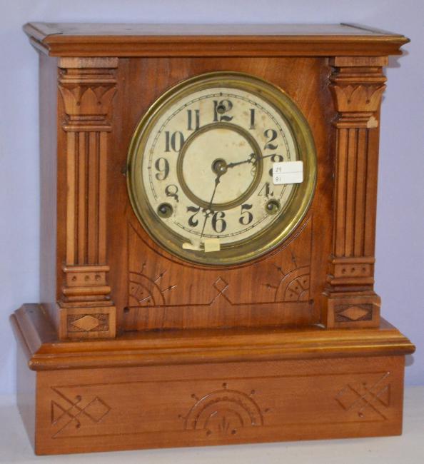 Antique Wood Cabinet Clock