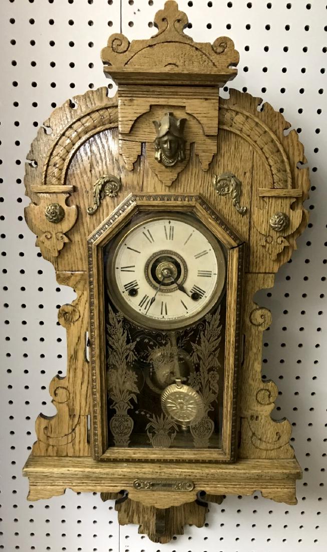 Seth Thomas Oak Hanging Kitchen Clock (1 of 1)