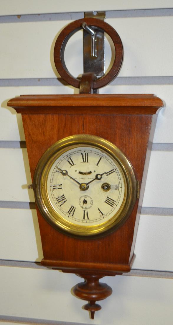 Antique Gilbert Masonic Lever 30 Hour Wall Clock (1 of 4)