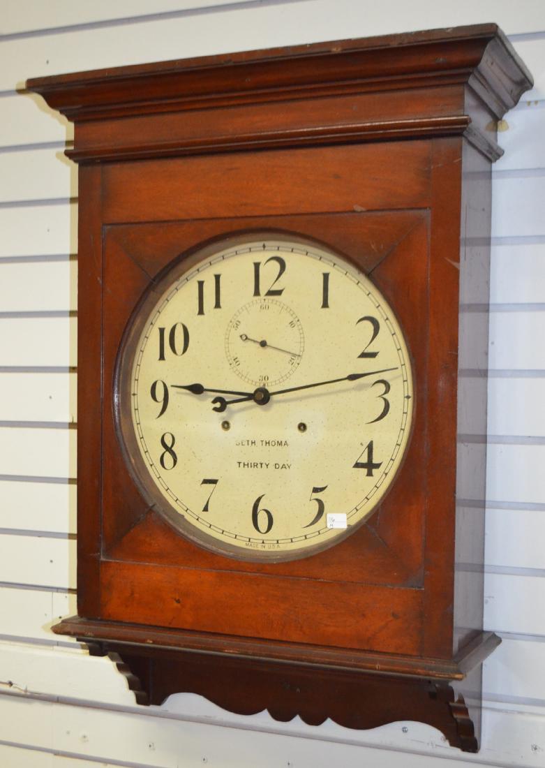 Antique Seth Thomas Mahogany Office Gallery Clock (1 of 8)