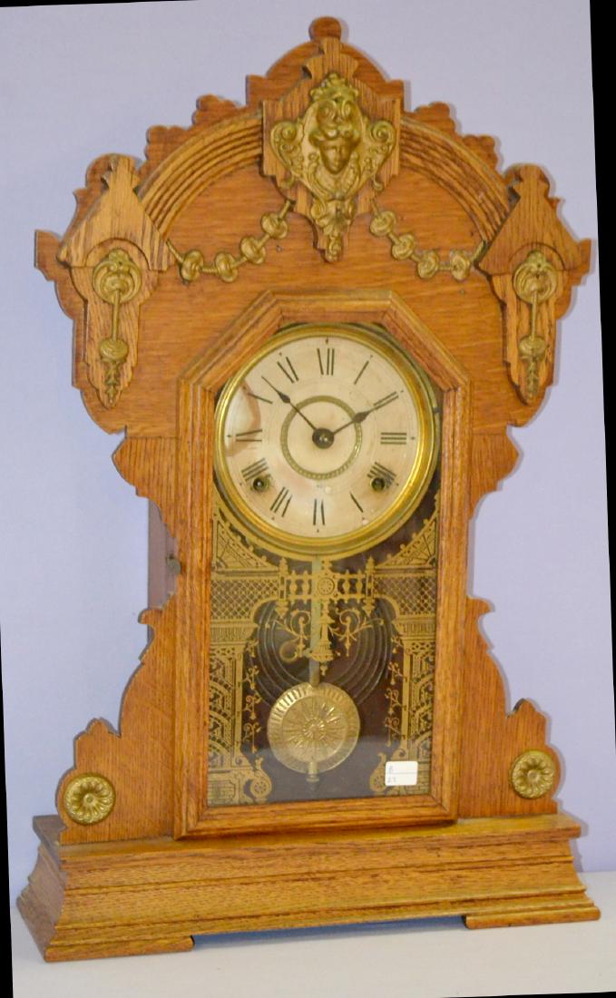 Antique Seth Thomas Oak Kitchen Clock (1 of 4)