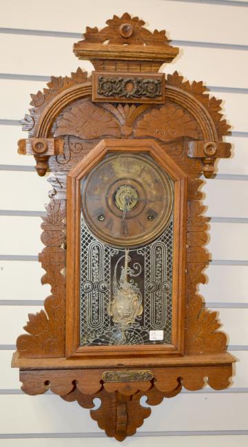 Antique Ingraham King Drop Hanging Kitchen Clock