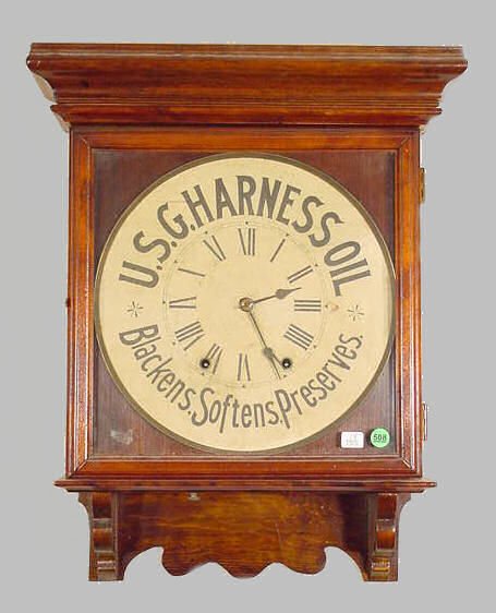 Seth Thomas USG Harness Oil Advertising Clock