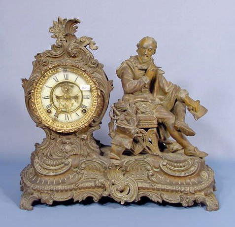 Ansonia Shakespeare Figural Clock