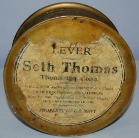 Seth Thomas No. 10 Ships Clock with Navy Label