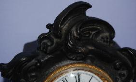 Cast Metal Shelf Clock
