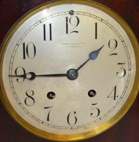 German Mahogany T&S Shelf Clock