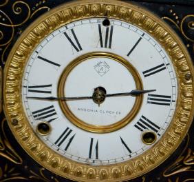 Ansonia Enameled Iron Rosalind Shelf Clock