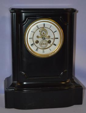 French P. Bly 3 Function Slate Clock