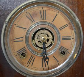E. Ingraham Walnut Kitchen Clock