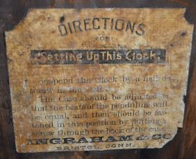 E. Ingraham Walnut Kitchen Clock