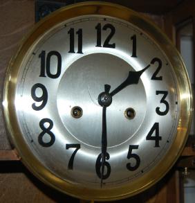 German Oak Box Clock in a Simple Case