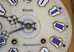 French Marble Dial Inlaid Picture Frame Clock