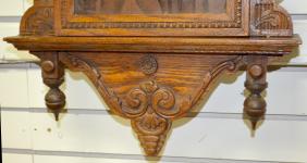 Carved Oak Waterbury Alton Wall Regulator Clock