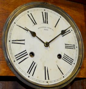 Carved Oak Waterbury Alton Wall Regulator Clock