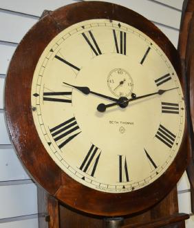 Oak Seth Thomas 1 Weight Octagon Top Wall Clock